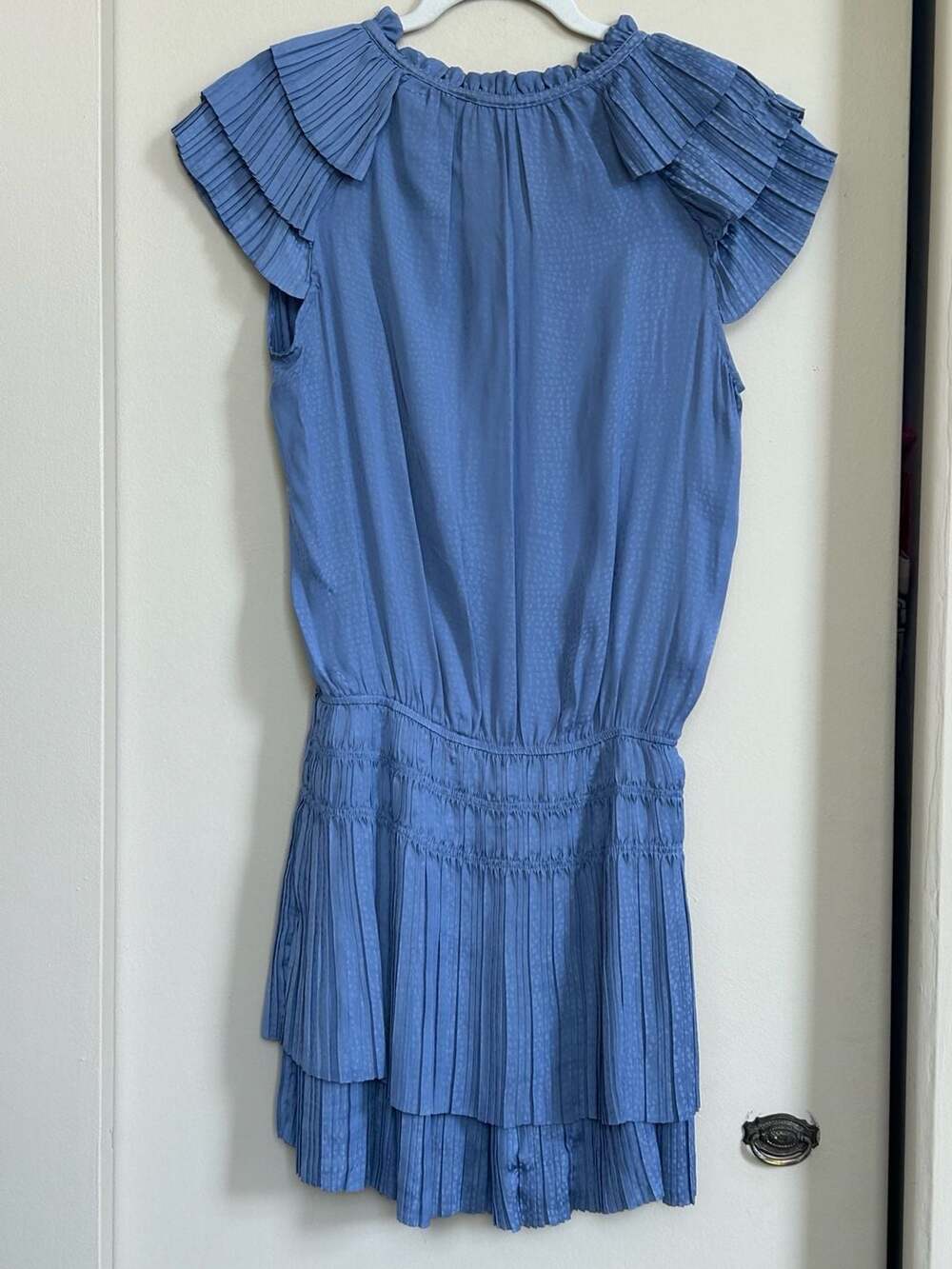 Current Air Los Angeles Pleated Mini Dress Size S Blue - Picture 6 of 6